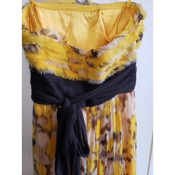 BCBGMaxAzria Yellow Strapless Maxi Dress - Picture 4 of 8
